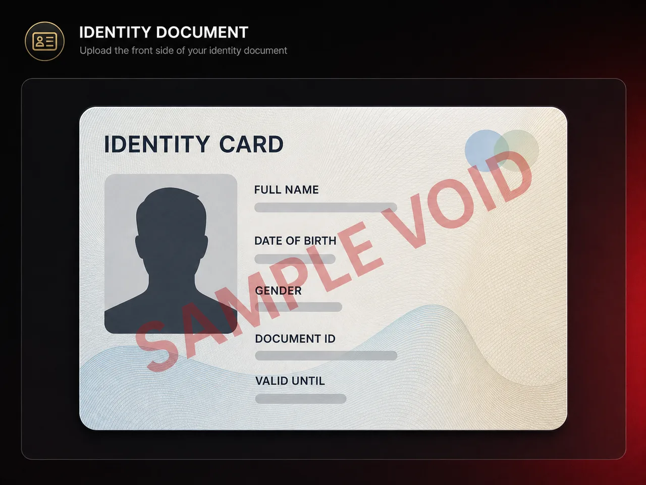 Exemple du recto d'une pièce d'identité